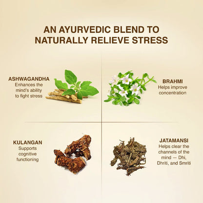 Maharishi Ayurveda Ashwagandha Worry Free Ayurvedic Tablets, Help Keeps The Mind And Body Calm And Relaxed Non Addictive 60 Tablets
