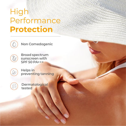 UV Doux Sunscreen Gel SPF 50 PA+++ | Broad Spectrum UVA & UVB | No White Cast | Benzene-Free | Dermatologist-Approved | Non-Comedogenic | Water-Resistant | For Oily, Acne & Sensitive Skin | 50 g