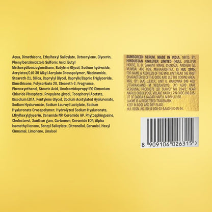 LAKMÃ‰ Sun Expert, Dry Matte Fluid Sunscreen, 50ml, for Oily and Combination Skin, with 1% Niacinamide & Ceramide, SPF 50 PA++++, Quick Absorbing, no White Cast