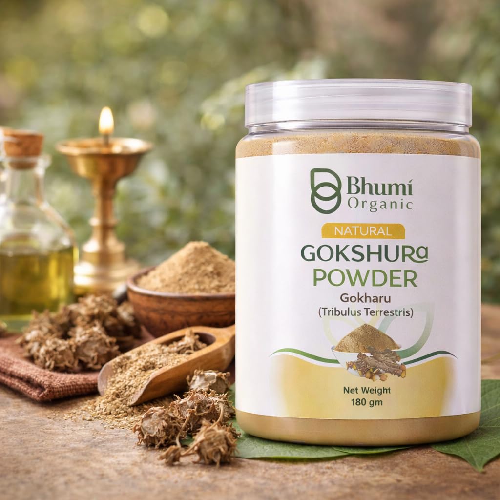 Gokshura (Tribulus Terrestris) Powder, 180g, Natural Herbal Supplement, GMO-Free