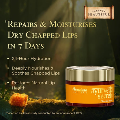 Himalaya Ayurveda Secrets Ghee Lip Butter 10gm | Paraben & Sulphate Free Lip butter, Ayurvedic | With pure cow ghee, Madhu (honey)
