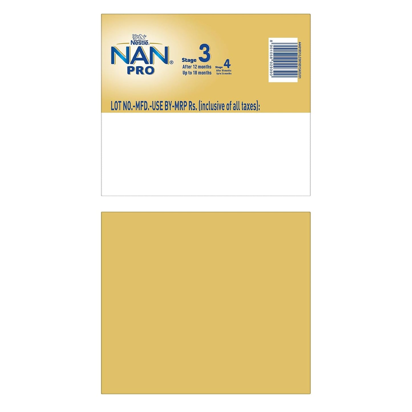NestlÃ© NAN PRO 3 Follow-Up Formula-Powder After 12 months, Up to 18 months, Stage 3, 1.2 Kg, 3 x 400g Pouch in Box