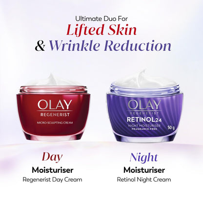 Olay Retinol Night Cream- Mini |with Retinol & Niacinamide |Wake up to plump and bouncy skin from Day 1 |Suitable for Normal, Dry, Oily & Combination skin |8 gm