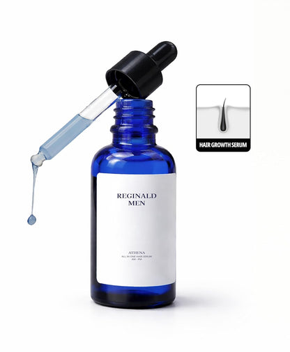 Reginald Men Athena- All in one Hair Growth Serum | Hair Fall Control & Follicle Boost with 12 Actives | Advanced Hair Growth Serum For Scalp | Controls HairFall & Boosts New Hair Growth | For Men | 30ml