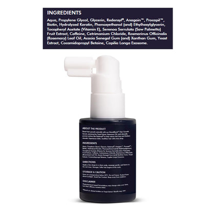 Conscious ChemistÂ® Hair Growth & Anti Hair Fall Serum | Rosemary, Redensyl, Anagain, Procapil, Biotin & Saw palmetto | Controls Hairfall & Boosts New Growth | Improves Hair Density | For Men & Women | 30ml