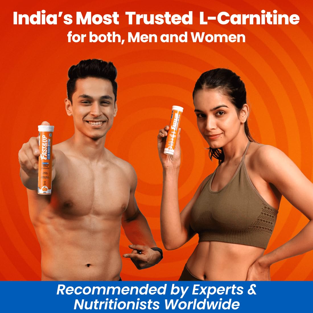 FAST&UP L-Carnitine 2000Mg Effervescent Tablets|Premium CarnipureÂ® Carnitine Supplement|Helps Convert Fat Into Energy, Supports Weight Loss, Fat Burn & Lean Muscle|Orange Flavour, 20 Tabs (Pack of 1)