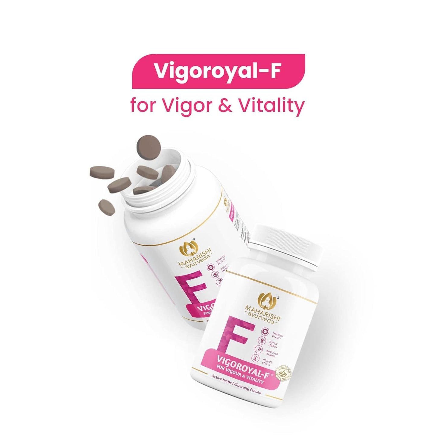 Maharishi Ayurveda Vigoroyal F - Ayurvedic Revitaliser for Women | Supports Reproductive Health| Made with Time-tested Herbs | 60 Tablets