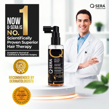QSERA Hair Growth Serum 20 Days Hair Fall Control Solution|Dermatologist-Recommended|Strengthens Roots, And Promotes Thicker, Healthier Hair|Proven Choice| Superior Over Redensyl, For Men & Women