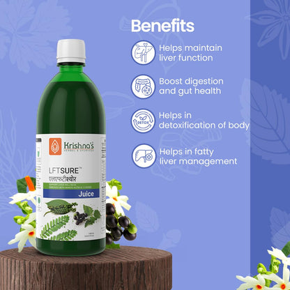Krishna's LFT Sure Juice â€“ Enriched With 13 herbs - Natural Liver Cleanse & Detox Drink | Supports Liver Health & Digestion - 1000 ml