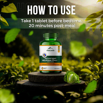 Divya Himalayan Natural Deep Sleep Melatonin 60 Tablets â€“ Supports Restful Sleep & Healthy Sleep Cycle