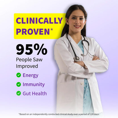 Good Monk Clinically Proven Multivitamin Mix for Kids, Men & Women | For Energy, Immunity, Gut Health | With Probiotics, Fibre, Vit B12, C, D, Iron, Zinc | Add To Food - No Taste Change | 30 Sachets