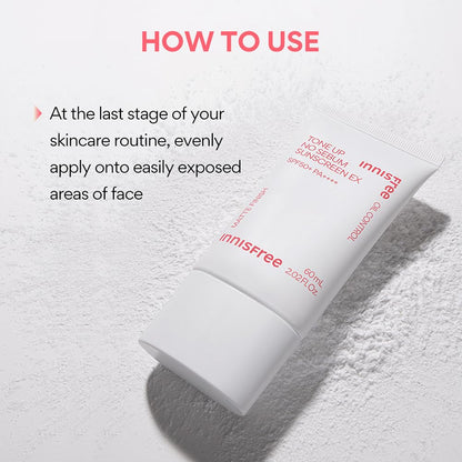 Innisfree Tone Up No Sebum Tinted Sunscreen 60ml with SPF 50+ PA++++ | Oil Control & Matte Finish, UV Protection, Clean Formula | Korean Sunscreen for Oily Skin, Non-Greasy, Sweat-Resistant