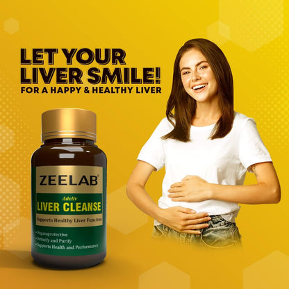 Zeelab Adeliv Liver Cleanse Capsules | Ayurvedic Medicine for Liver Detox and Cleansing (100 Capsules)