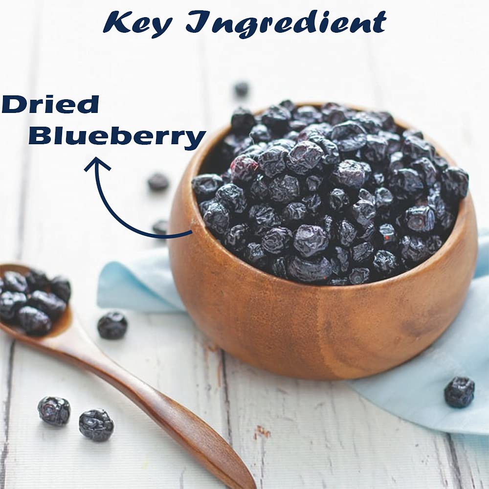 Namo Organics - Original No Refined Sugar Blueberry (Seedless) - 250 Gm - (Gluten Free, Fresh & NON GMO) Blueberries Dry Fruits blue berry | USA