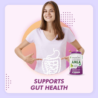 HealthyHey Nutrition Amla Extract - Natural Vitamin C - 60 Veg. Capsules