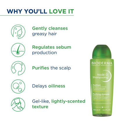 Bioderma Node G Purifying shampoo for hair with tendency to oiliness - 400ml