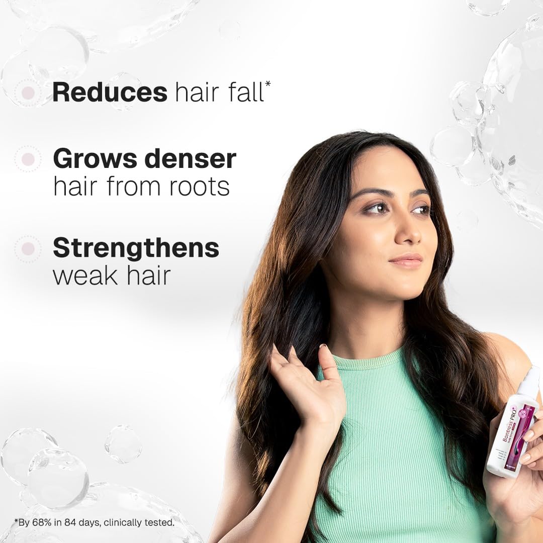Bontress PRO+ Scalp Serum | Powered by Pro Active Peptides â€“ 5% Capixyl, 3% Redensyl, 3% Anagain, 3% Procapil | Dermat recommended Hair Growth Serum | 94% Users Reported Hair Growth in 28 Days | 30ml