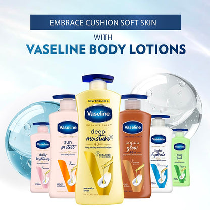 Vaseline Deep Moisture Body Lotion |For Dry Skin | Cushion Soft Skin| With Ceramides Hyaluron Moisture Fillers 400ml