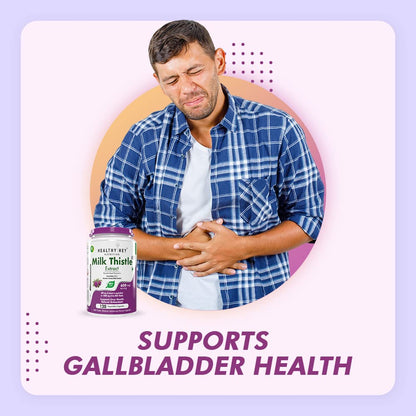 HealthyHey Nutrition Milk Thistle Capsules for Liver Health - High Strenght -Extract - 120 Veg. Capsules
