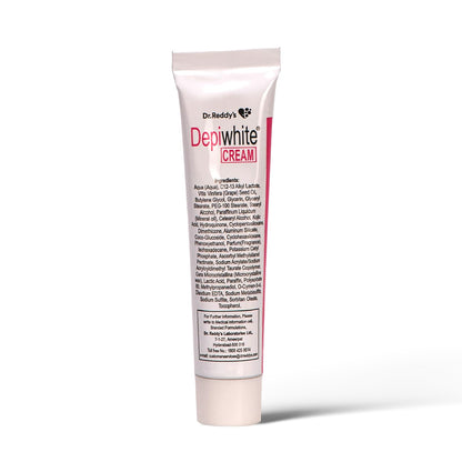 Dr. Reddyâ€™s Depiwhite Cream, Enriched with 2% Hydroquinone, 1% Antipollon, 7% Vitis Vinifera Oil & 2% Kojic Acid | No.1 Prescribed Brand By Dermatologists | Men & Women | 15ml