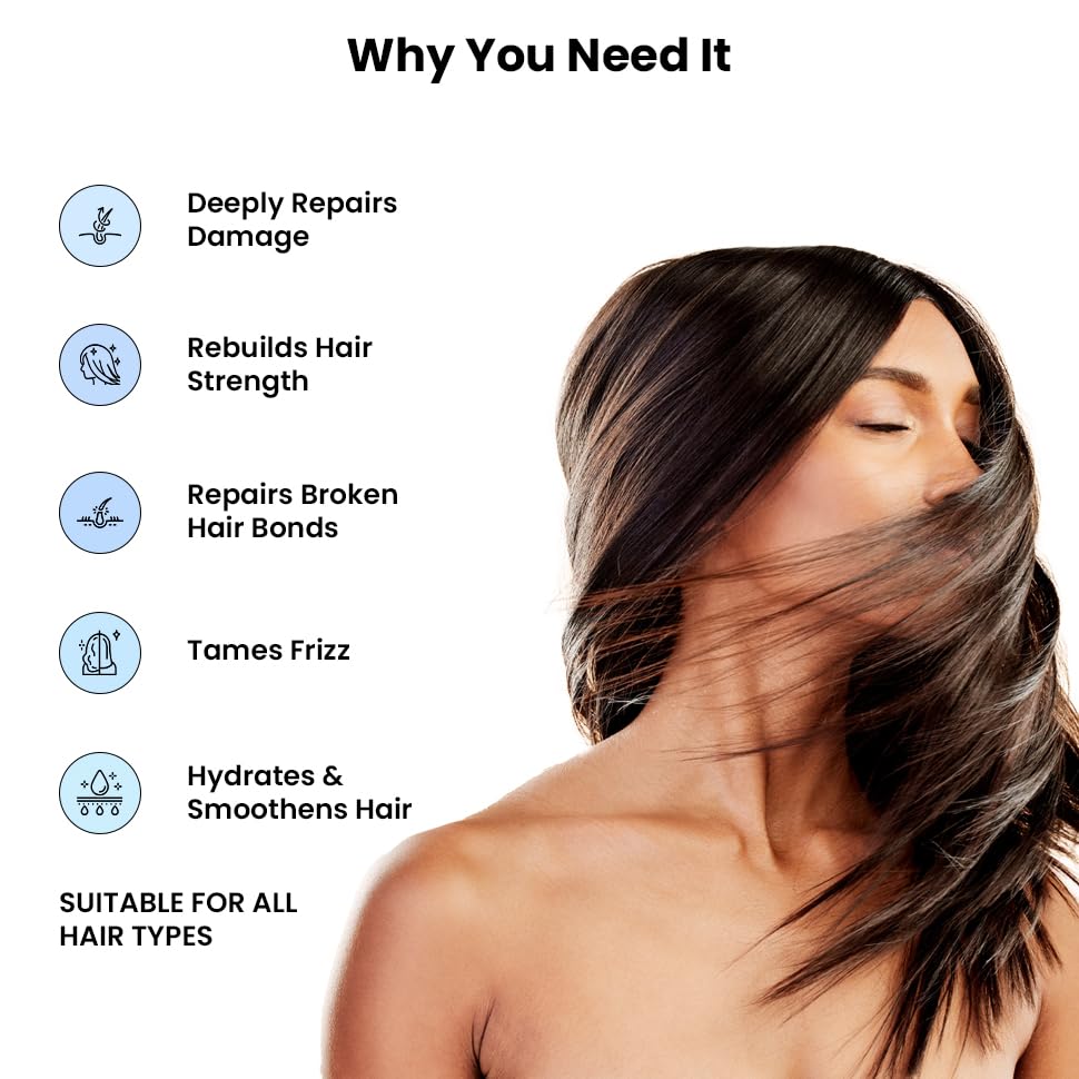 ThriveCo Ultimate Hair Mask With Hyaplexâ„¢| For Dry, Lifeless, Frizzy, and Damaged Hair | Smooths Frizz, Repairs Damage, Hydrates & Strengthens Hair | 200 ml