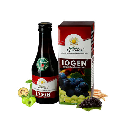 Kerala Ayurveda Iogen Syrup 200ml | Natural Iron Supplement | Ayurvedic Iron Tonic for Anaemia, Hemoglobin Booster, Liver Health Support, Weight Management, Reduces Fatigue & Improves Digestion