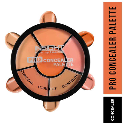 INSIGHT Pro Concealer Palette â€“ Shade Concealer | Makeup Wheel for Face | Satinâ€“Matte Finish | 3-in-1 Conceal, Contour & Correct | Waterproof | Full Coverage | 15gm