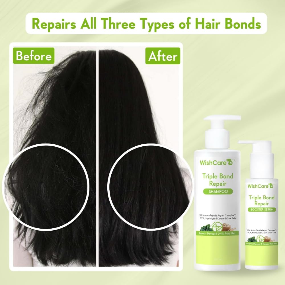 WishCare Triple Bond Shampoo & Hair Growth Serum Combo (250ml+30ml)