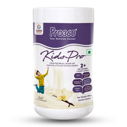 Pro360 Kidspro Protein Powder Child Nutrition & Health Supplement for Growing Children, Improves Immunity, Growth and Active Strong â€“ (200g) -Vanilla Flavor