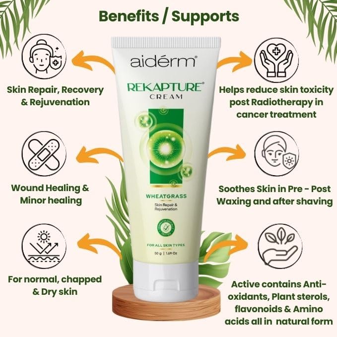 Rekapture â€“ (Wheatgrass) Cream for skin Repair, recovery & rejuvenation â€“ 50 G