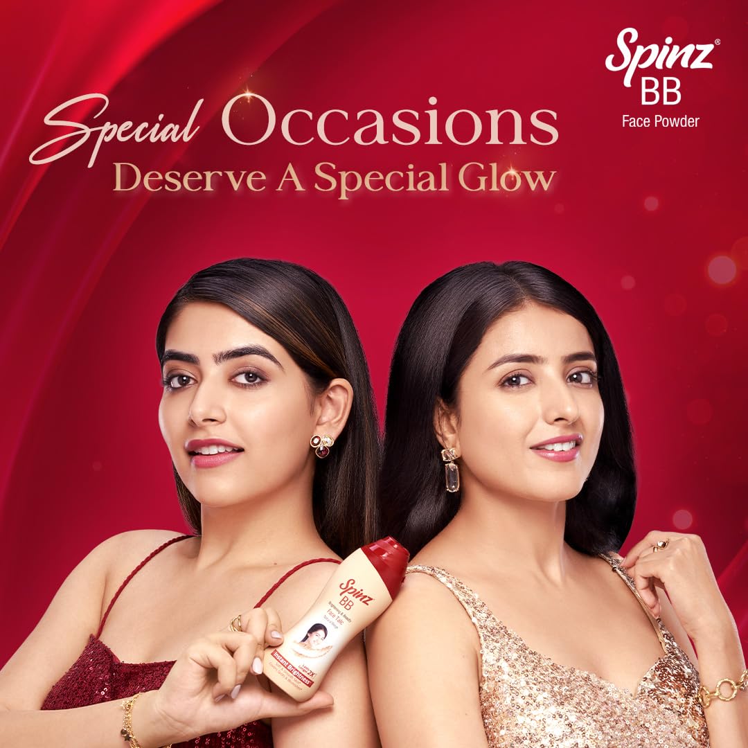 Spinz BB Brightening & Beauty Face Talc for Instant Brightness | Lasts 2X Longer, Covers Dark Spots and Blemishes, Gives Soft and Smooth Skin (Natural Beige) â€“ 70 gm