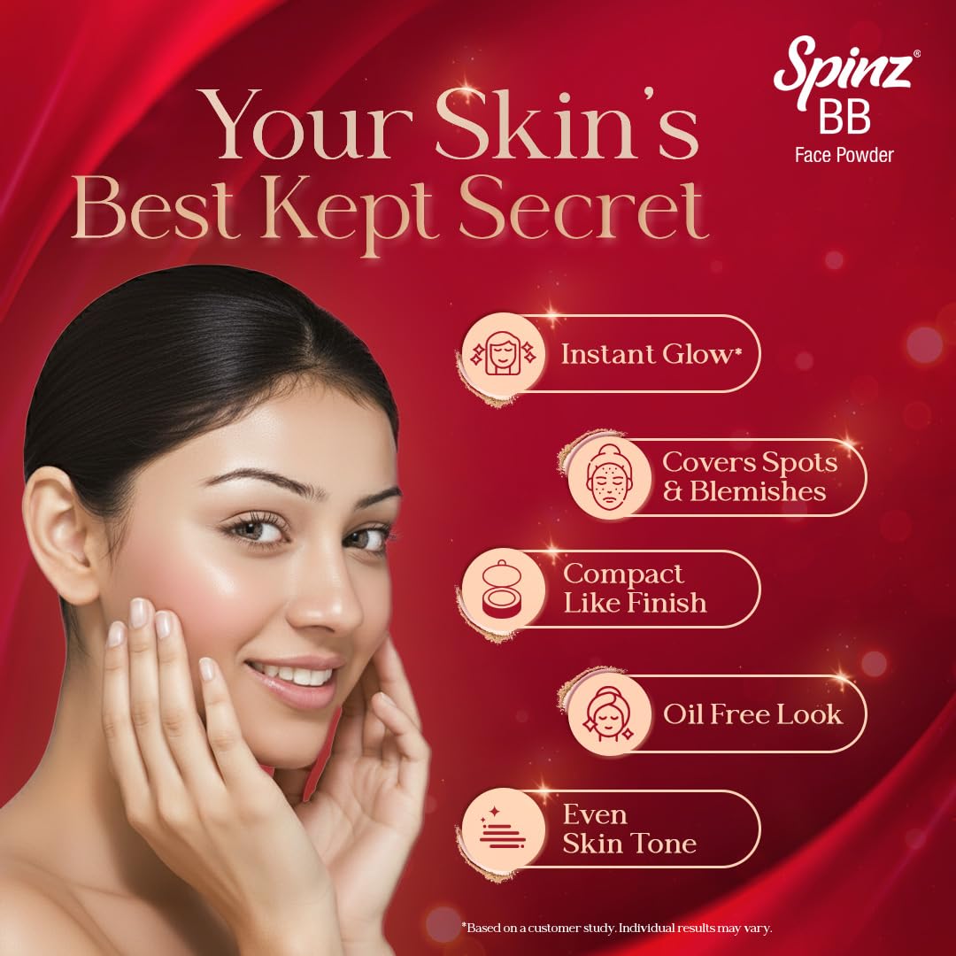 Spinz BB Brightening & Beauty Face Talc for Instant Brightness | Lasts 2X Longer, Covers Dark Spots and Blemishes, Gives Soft and Smooth Skin (Natural Beige) â€“ 70 gm