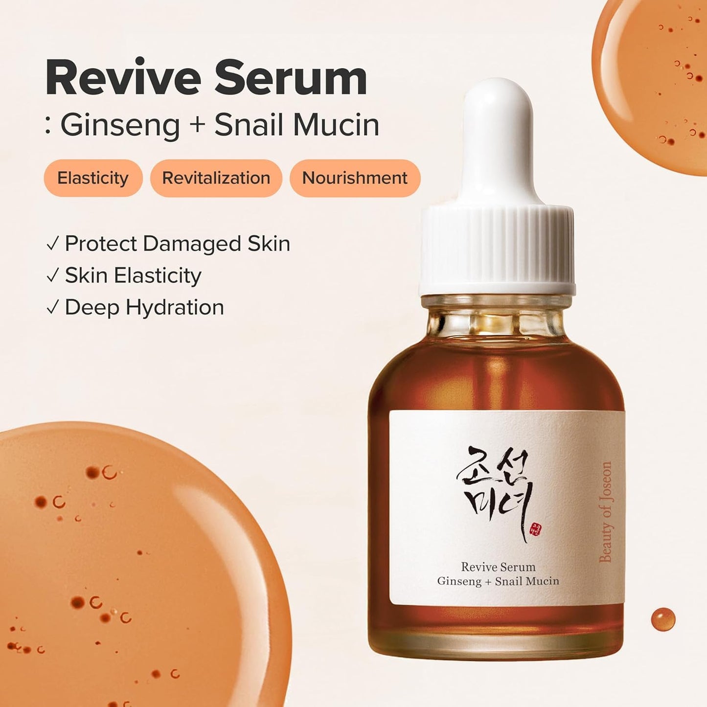 Beauty of Joseon Revive Serum (30ml) | For Damaged Skin| Hydrating, Nourishing, and Youthful Serum | Repair Skin Barrier Moisture | Korean Skincare | Korean Beauty Secret | Sensitive Skin Friendly