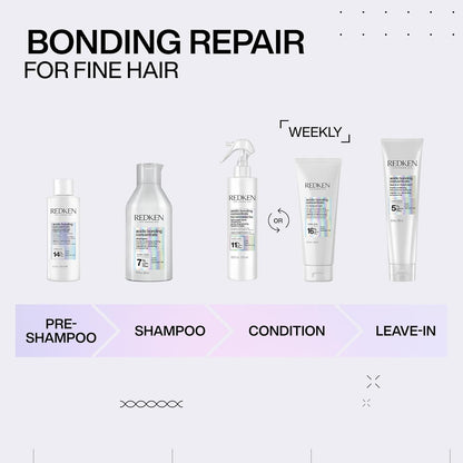 Redken Acidic Bonding Concentrate Sulphate Free Shampoo With Citric Acid, 300 ml | Professional pH Balancing Bond Repair Shampoo For Dry, Damaged, Coloured and Frizzy Hair | For Men & Women