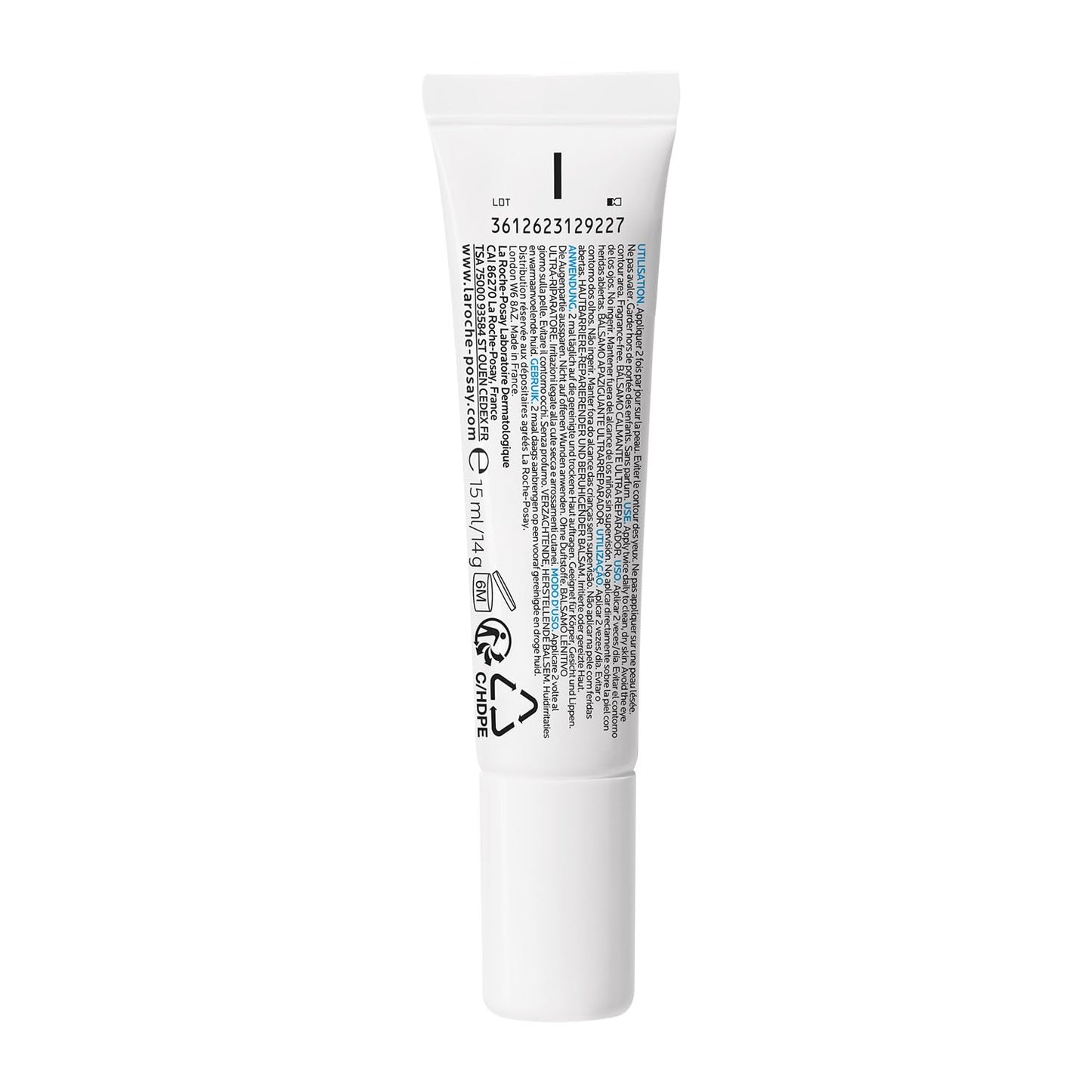 La Roche-Posay Cicaplast Baume B5+ Repair Moisturizer Balm | Hydating Multi-Purpose Soothing Cream for Dry, Sensitive & Damaged Skin, Fragrance Free 15 ml