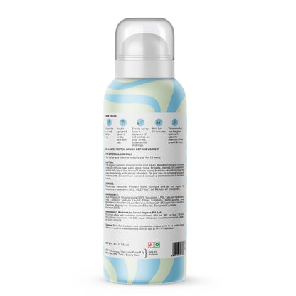 Sirona Hair Removal Spray Foam with Aloe Vera Extracts and Lemongrass Fragrance 80 ML (Pack of 1) | For Legs, Arms & Underarms | Removes Hair in 10 Minutes | Parabens Free | Dermatologically Tested