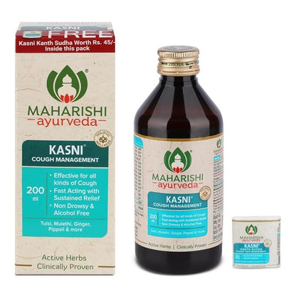Maharishi Ayurveda Kasni Cough Syrup with Kanth Sudha | Ayurvedic Cough Syrup | For All Types Of Cough & Chronic Cough | Non-Drowsy | Non- Habit Forming| Non-alcoholic