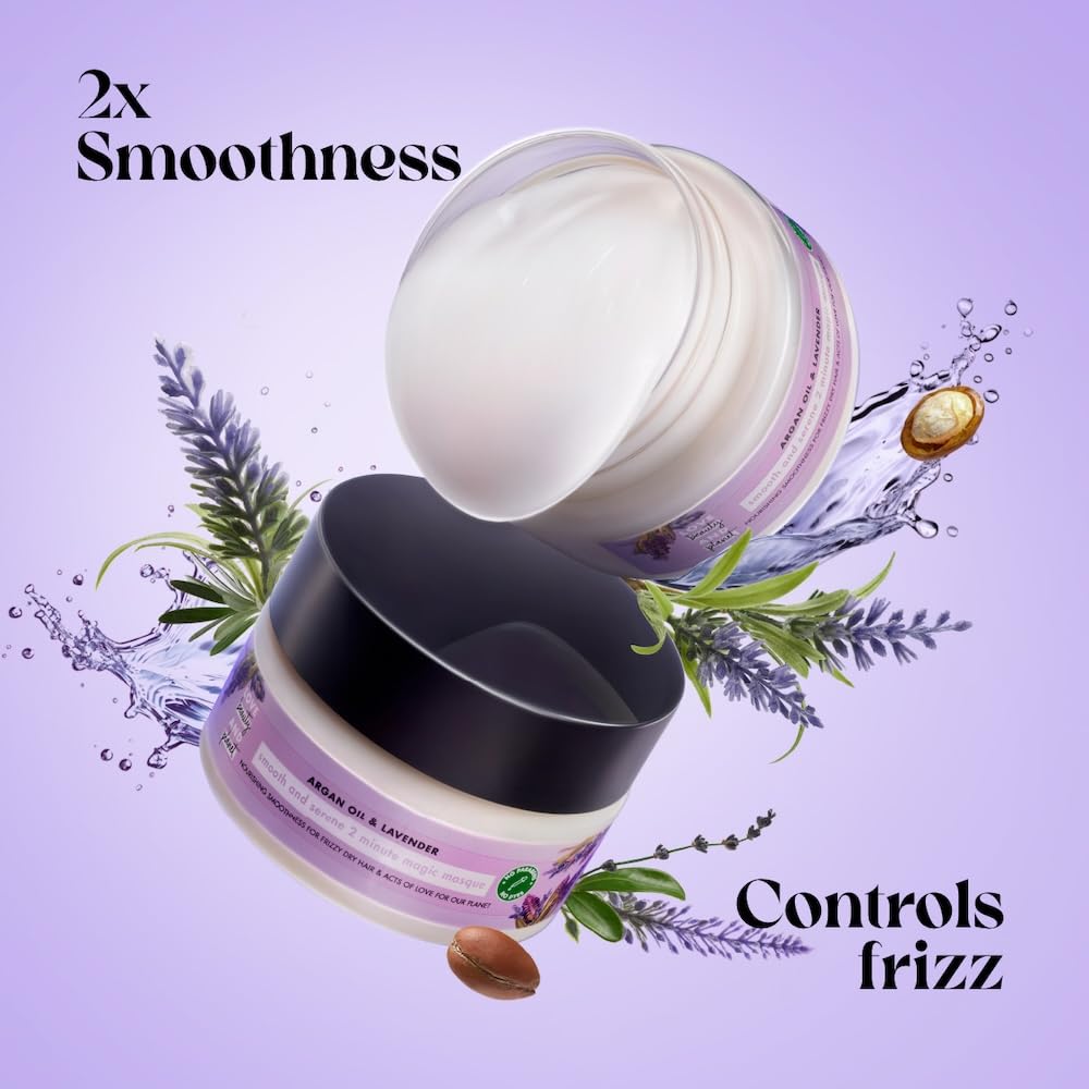 Love Beauty & Planet Argan Oil & Lavender Magic Mask for Smooth Frizz Free Hair|No Sulfates,No Paraben|200ml