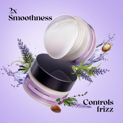 Love Beauty & Planet Argan Oil & Lavender Magic Mask for Smooth Frizz Free Hair|No Sulfates,No Paraben|200ml