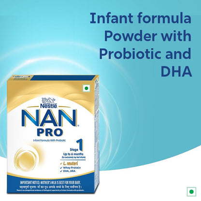NestlÃ© NAN PRO 1 Infant Formula with Probiotic (Up to 6 months), Stage 1-400g Pouch in Box