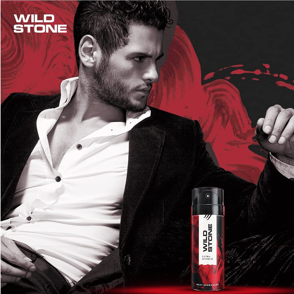 Wild Stone Ultra Sensual Long Lasting Spray Deodorant For Men, Pack Of 2 (225Ml Each)