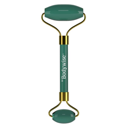 Be Bodywise Jade Roller Massager | 100% Natural Jade Face Roller | Tightens Skin, Reduces Wrinkles & Improves Blood Circulation | Best for Serum Application | Double Sided for Toning & Firming Face