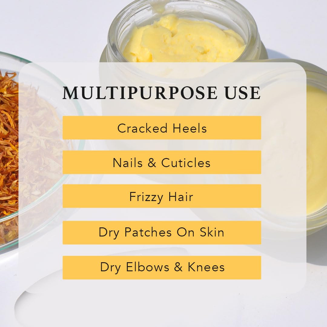 RAS Deep Nourish Butter Balm | Moisturizer for Face, Hair & Nails | Face Cream For Dry Skin, Lips,Scalp | Calendula & Hibiscus | Vegan & Cruelty Free for Men & Women