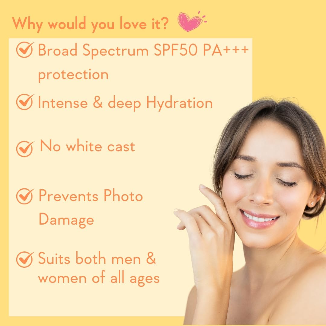 WishCare Sunscreen Body Lotion with SPF 50 PA+++ In-Vivo Tested | Body Sunscreen With Broad Spectrum UVA & UVB Protection, No White Cast | With Carrot Seed & Raspberry | For All Skin Types | For Women & Men | 100ml