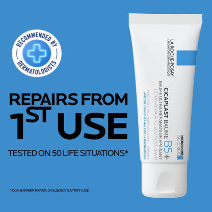 La Roche-Posay Cicaplast Baume B5+ Repair Moisturizer Balm | Hydrating Multi-Purpose Soothing Cream for Dry, Sensitive & Damaged Skin, Fragrance Free 40 ml