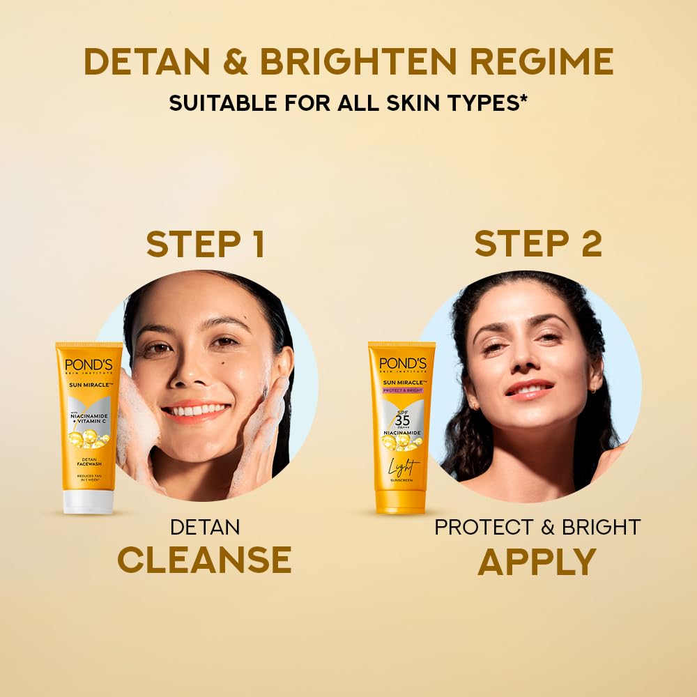 POND'S Serum boost sunscreen For All skin types prevent and fade dark patches with the power of SPF 55 and NIACINAMIDE-C Serum 50g