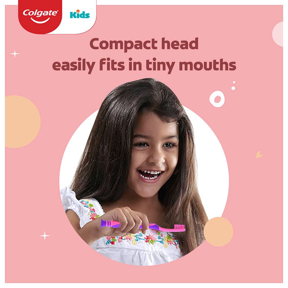 Colgate Kids Barbie Toothbrush, Extra Soft with Tongue Cleaner (Pack of 3) & Colgate Batman Anticavity Toothpaste For Kids - 80g (Bubble Fruit Flavour)