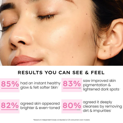 Hyphen 10% Rice Water Brightening Face Wash | With 1% Vitamin C, 0.5% Glycolic Acid & Yuzu Extract | Reduces Dark Spots & Pigmentation | For All Skin Types | Gentle Cleanser for Women & Men- 200 ml