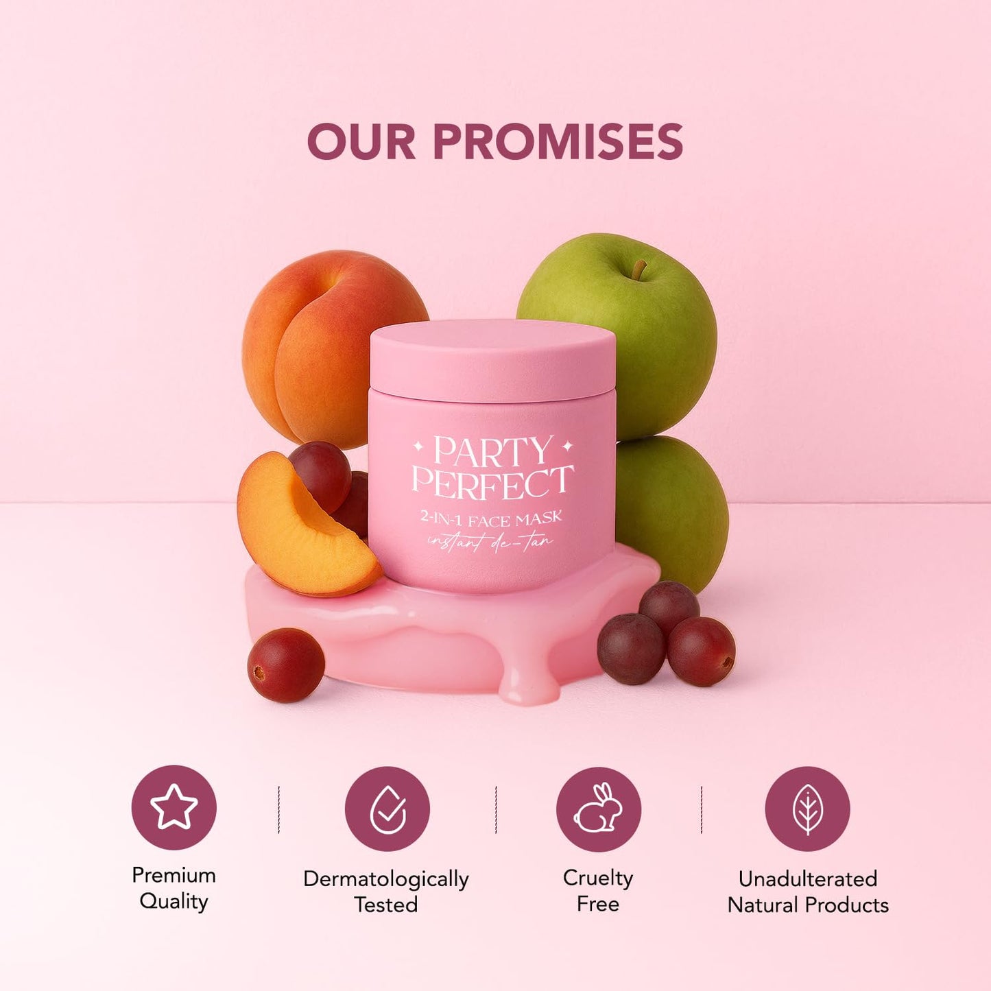 BELLAVITA Party Perfect 2-in-1 Face Mask | Instant Tan Removal | No Bleach Formula | Face Mask for Summer | Instant Brightening | Dark Spot Reduction | For Men & Women | 45 g