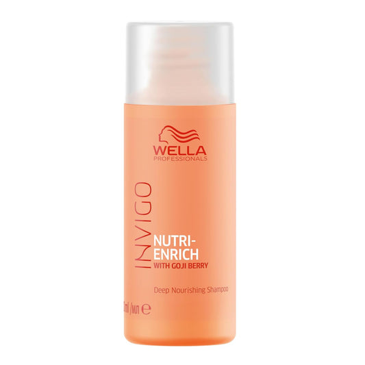 Wella Professionals Invigo Nutri-Enrich Shampoo | Deep Nourishment for Dry, Frizzy & Damaged Hair | 50 ml | With Goji Berry & Vitamin E
